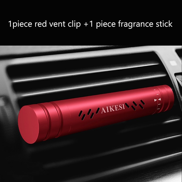 Ambientador purificador de aire para coche, accesorios para coche, aromatizante Interior, Clip de Perfume para automóvil, difusor de Aroma de fragancias para coche: Rojo