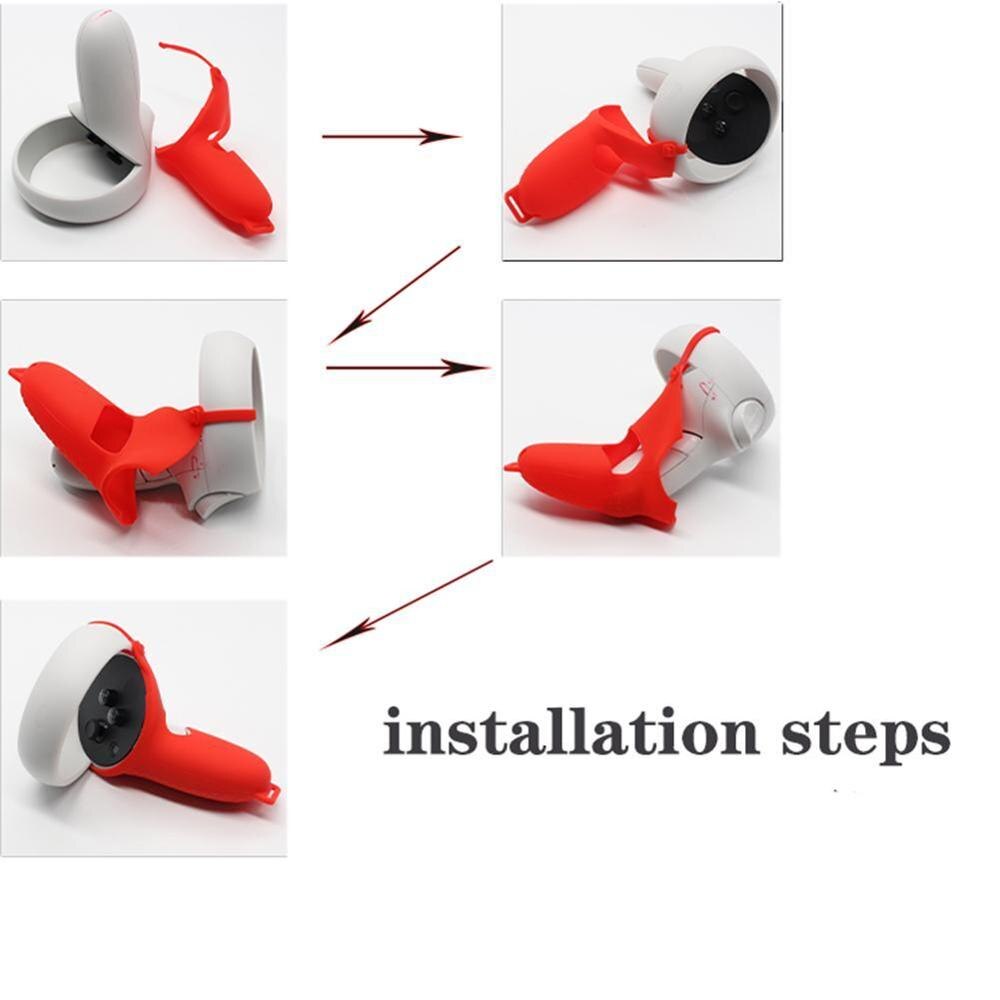 1 Paar Grip Beschermende Covers Vr Accessoires Voor Oculus 2 Vr Beschermende Covers Skin Controller Quest Grip Mouw Handvat Sili e8E3