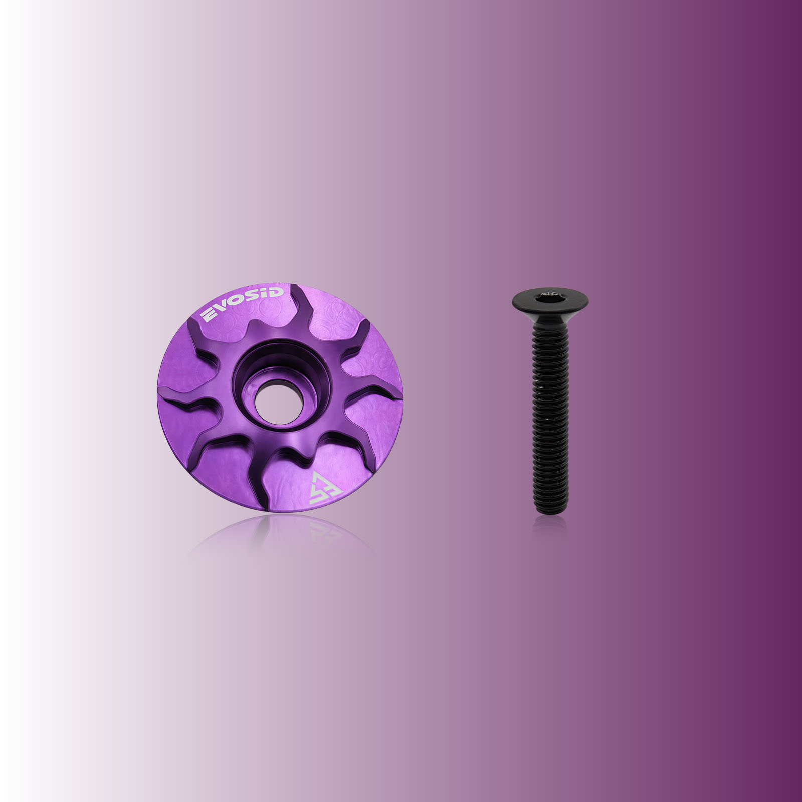 EVOSID Bicycle Headset Cap MTB Road Bike Stem Headset Top Cap Cover CNC with Screw for 28.6mm Fork Head Tube Cycling Accessories: PURPLE
