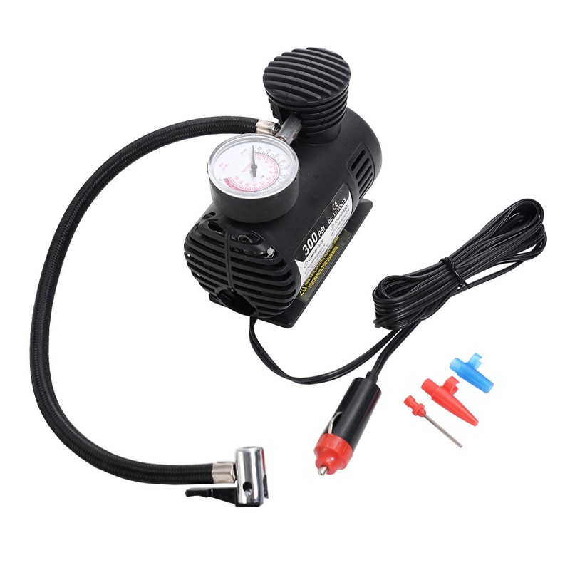 300 PSI Mini Air Compressor 12V Car Auto Portable Pump Tire Inflator w/gauge NJ88