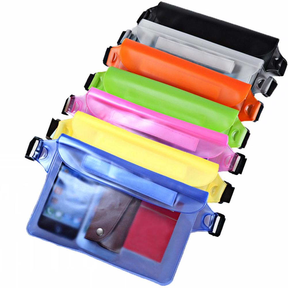 Utendørs sport bading strand stor kapasitet pvc vanntett undervanns midjeveske fanny pack strand tørr veske telefonveske lommebok