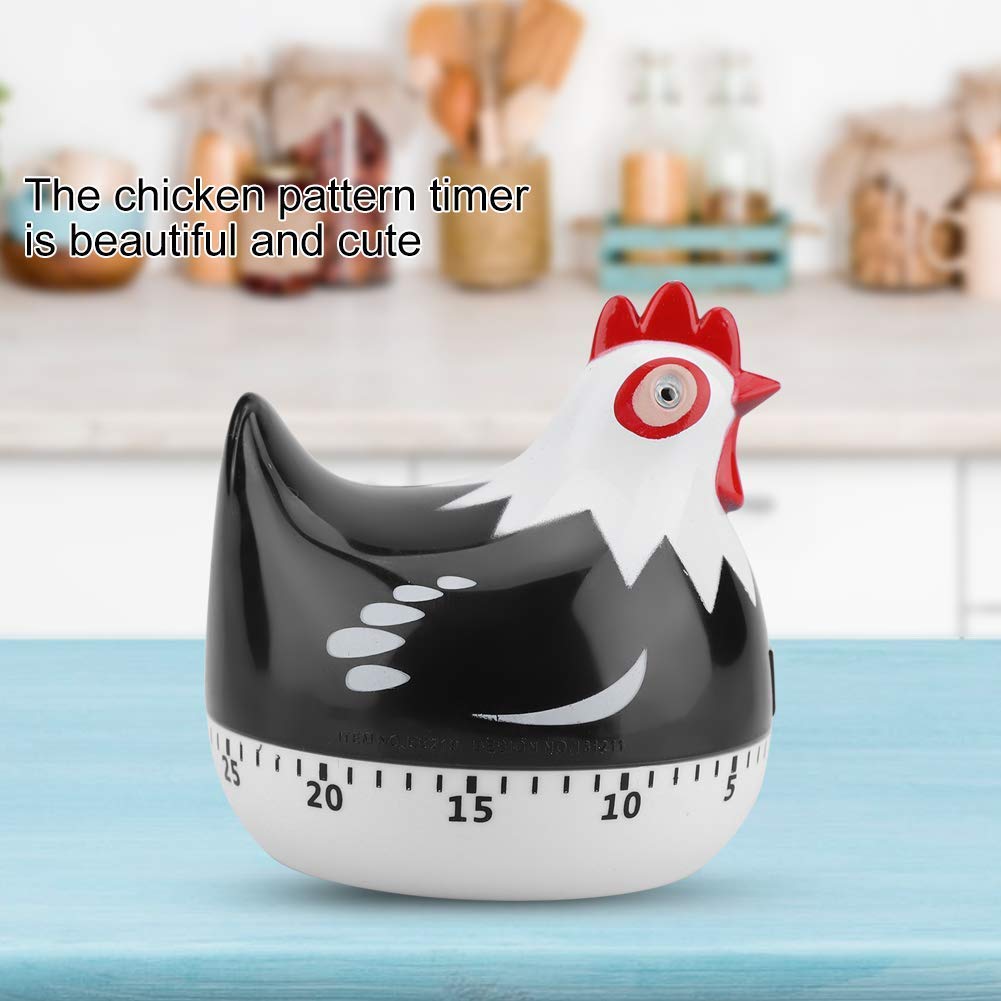 Minuterie de cuisine en forme de poulet, en plastique, rappel, compte à rebours, alarme