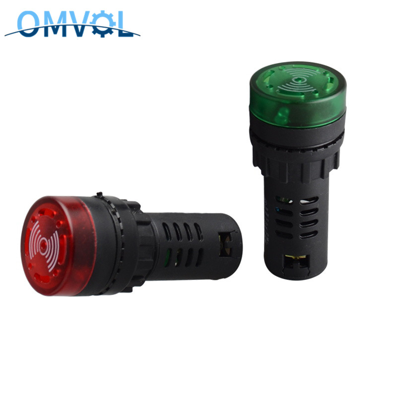 1PC AD16-22SM Panel Mount 22mm led Indicator buzzer 5v 12V 24V 110V 220V