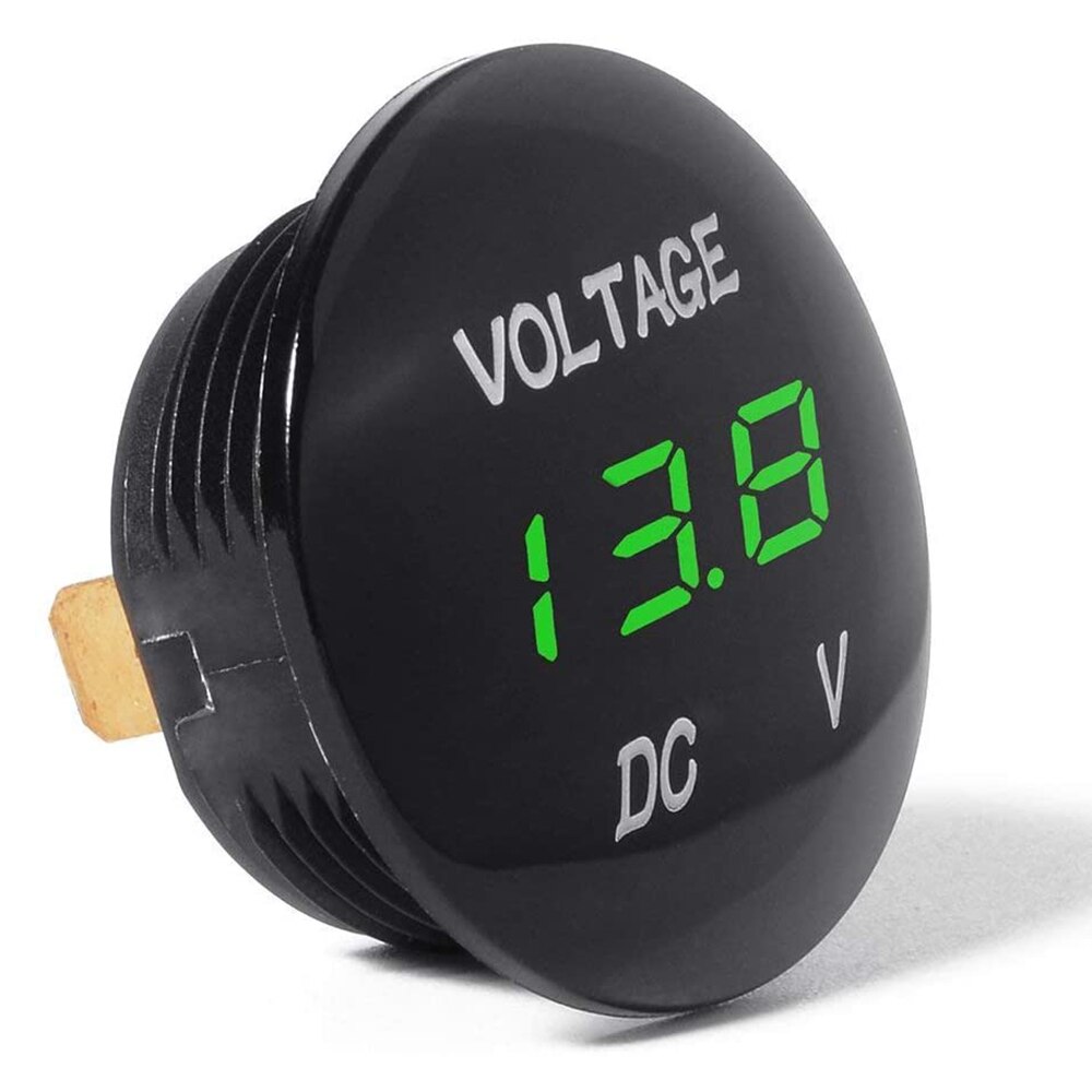 Okrągły DC5V-48V mini cyfrowy napięcie wolt metr samochód łódź automatyczny motocykl płyta ledowy próbnik monitor napięcie Mer wyświetlacz woltomierz