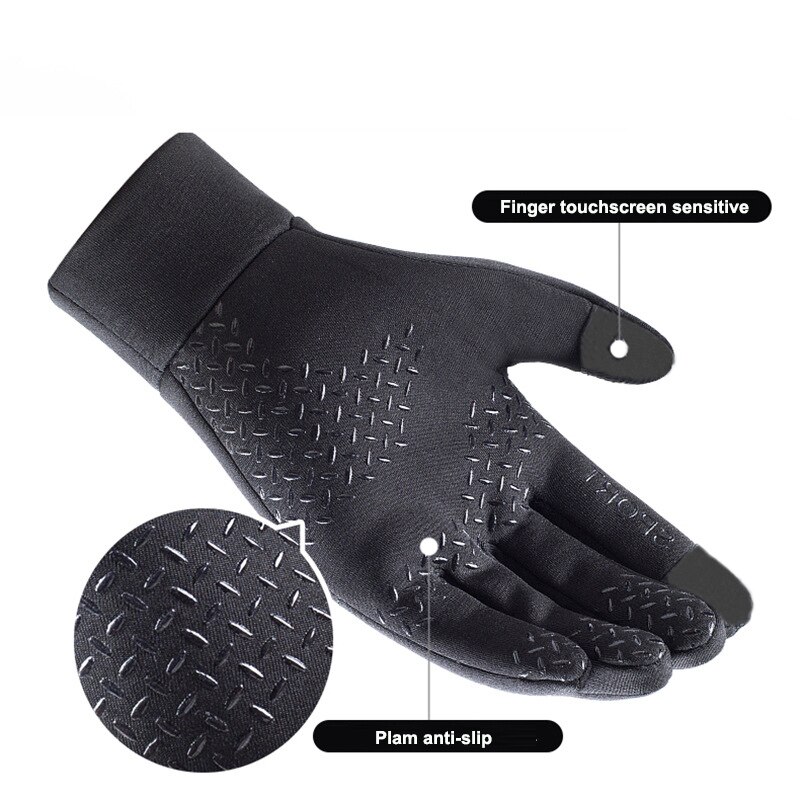 Guantes Térmicos Unisex para ciclismo, protectores de manos de dedo completo para pantalla táctil, para deportes al aire libre, acampada, senderismo y motocicleta, Invierno