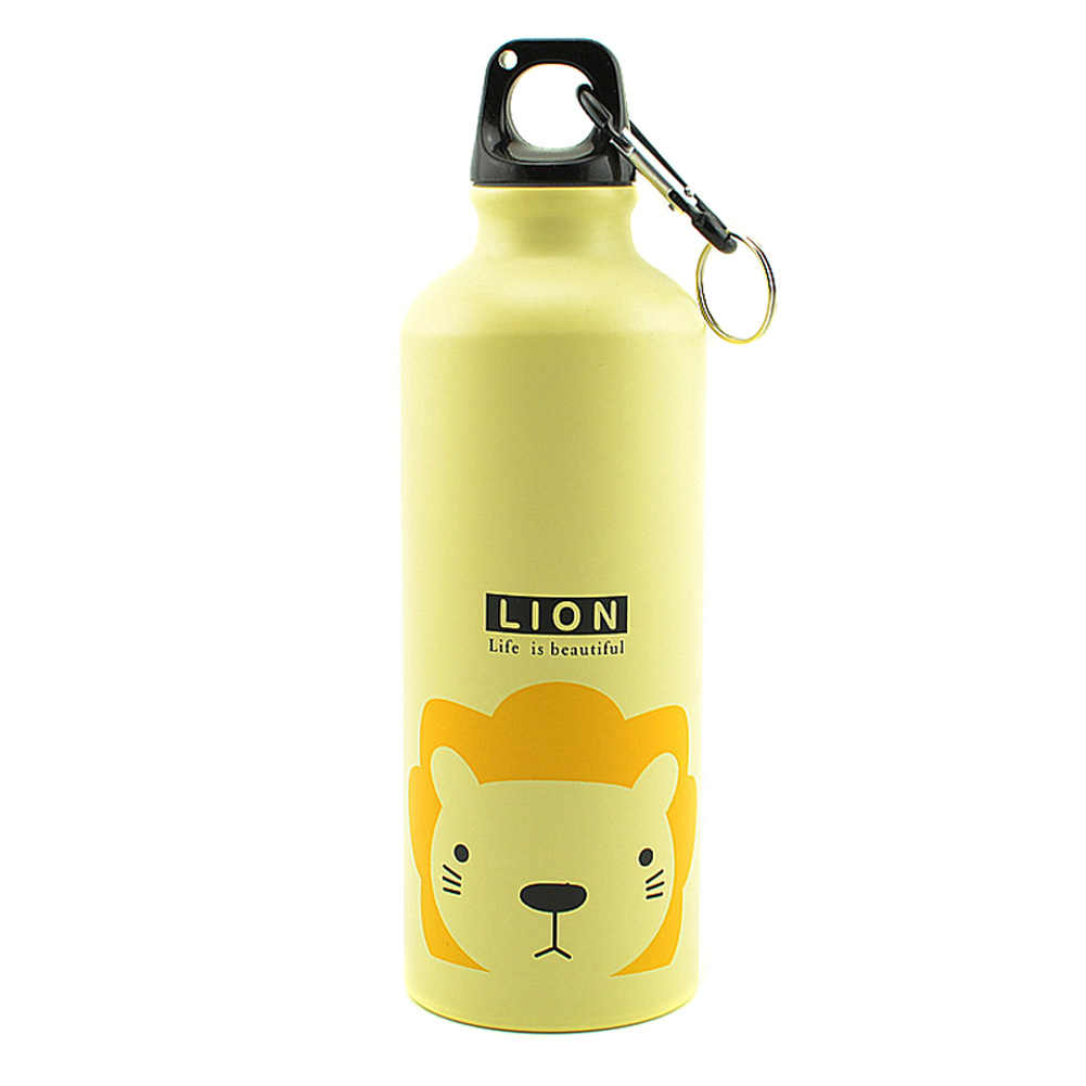 Botella de agua de aluminio para exteriores, botella de gran capacidad para viaje, deporte, ciclismo, Camping, bicicleta, SAL99, 500ML: Amarillo