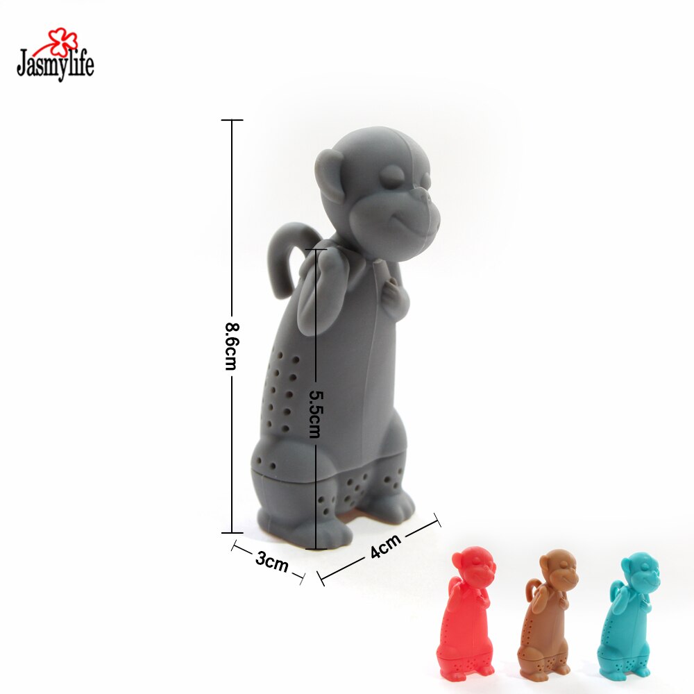 Cartoon Silicone Monkey Tea Infuser Tea Filter Diffuser Reusable Tea Strainer Spice Loose Tea Leaf Herbal Tool Teapot Teabags