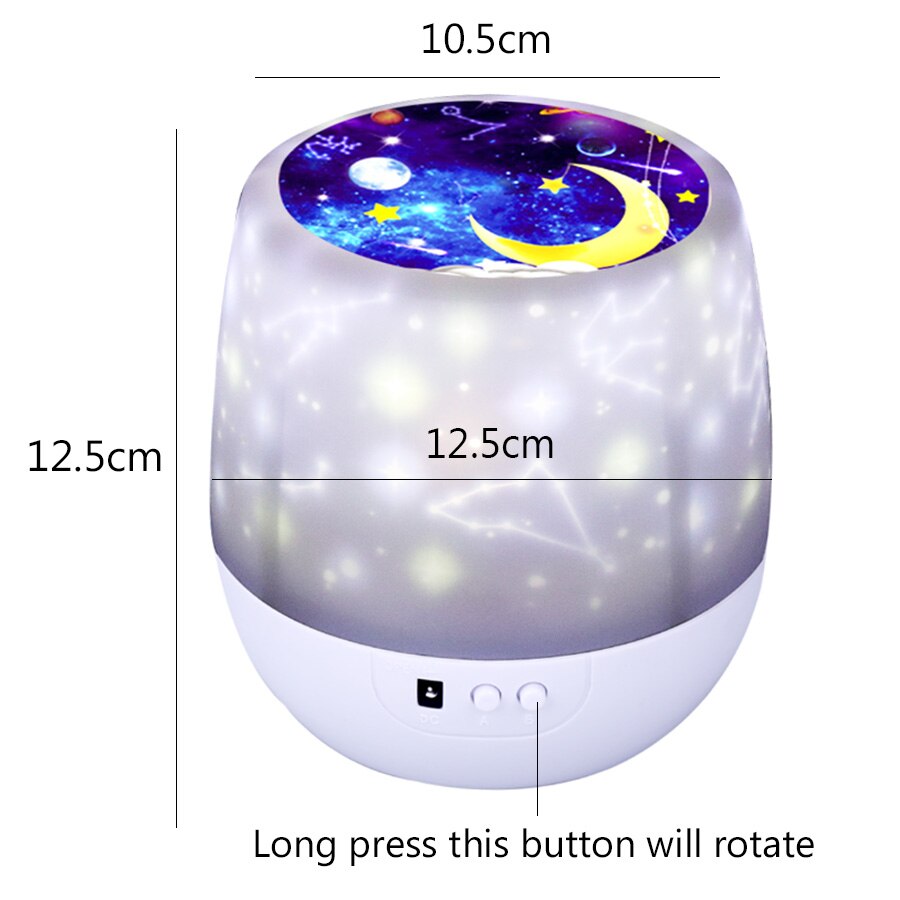 Magische Sterrenhemel LED Projector Night Light Sterrenhemel Maan Projector Night Lamp Kleurrijke Roterende Lamp voor Baby Kinderen