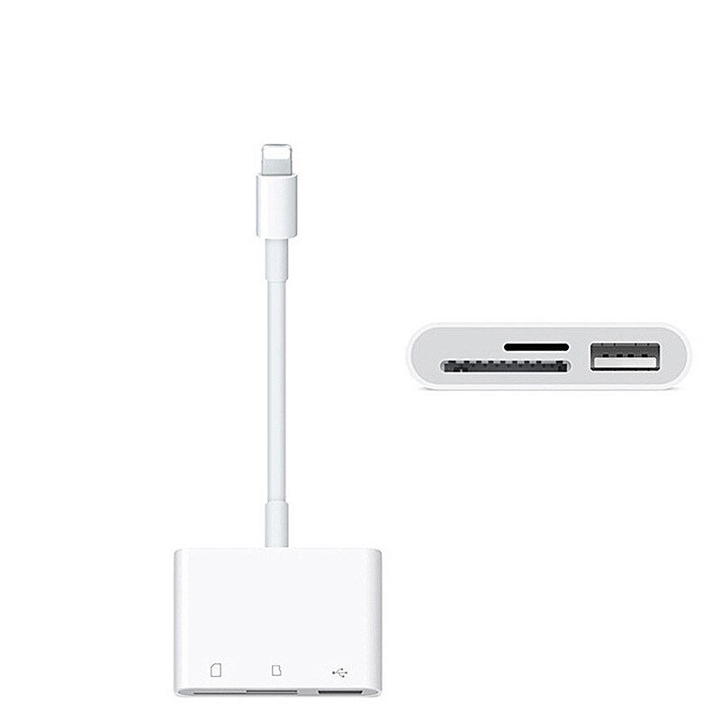 OTG Card Reader Three-in-One Mobile Phone Tablet Computer Connection Type C to USB SD TF Multi-Function Conversion Cable: Apple 3 in  1