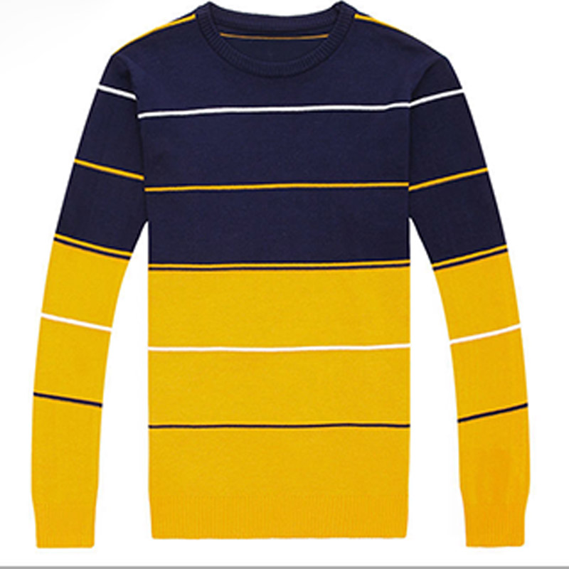 KPOP Style Harajuku Slim Fit Undershirt Casual All Match Knitwear Insert O Neck Stripe Patchwork Long Sleeve Sweaters