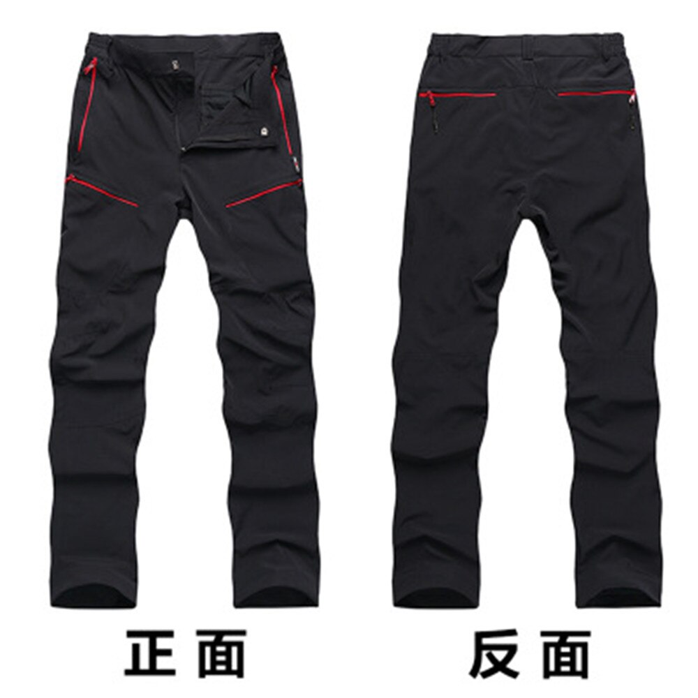 Pantalon de pêche à la mouche respirant imperméable à séchage rapide hommes été automne extérieur ultra-mince escalade pantalon de pêche pour Fisher: black / XXL