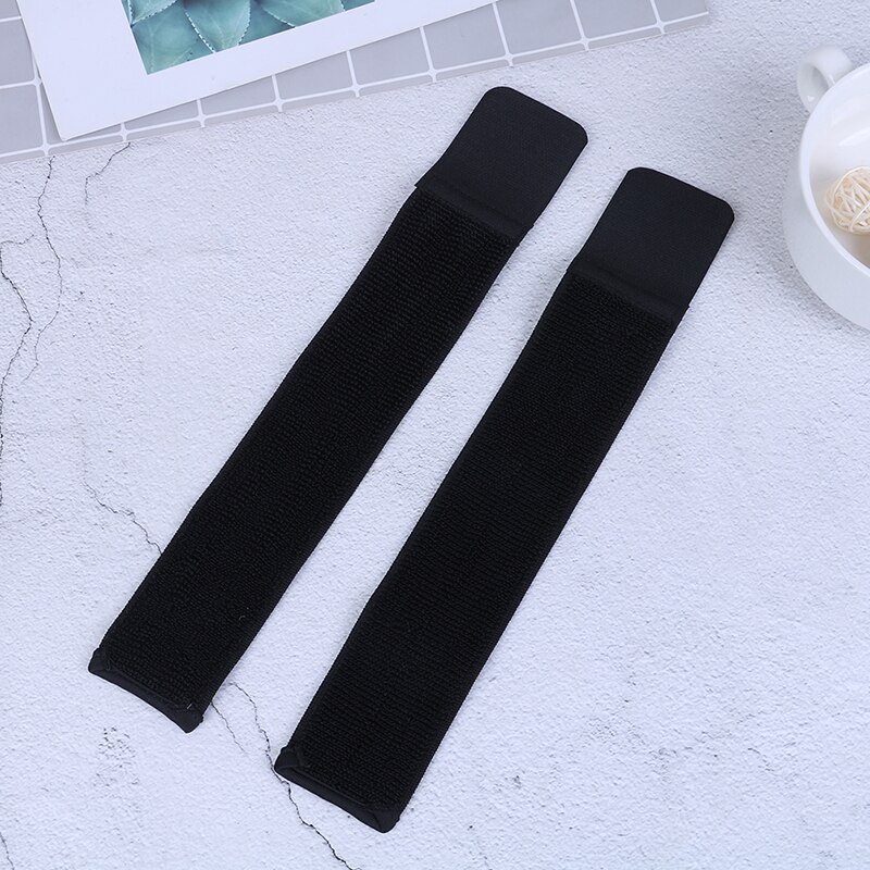 1 par anti-crash sportbandage fotboll benskydd fast bandage tejp fästelement benskydd justerbar elastisk sportrem: Bk