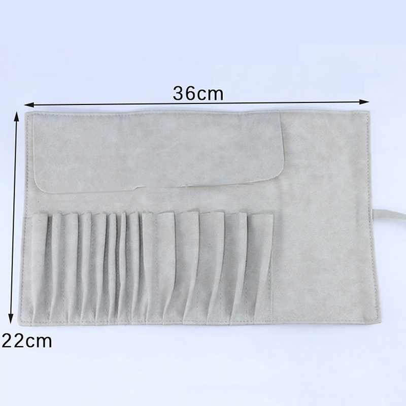 12/14/18 Hole Makeup Brush Bag Functional Cosmetics Case Travel Organizer Make Up Brushes Protector Makeup Tools Rolling Pouch