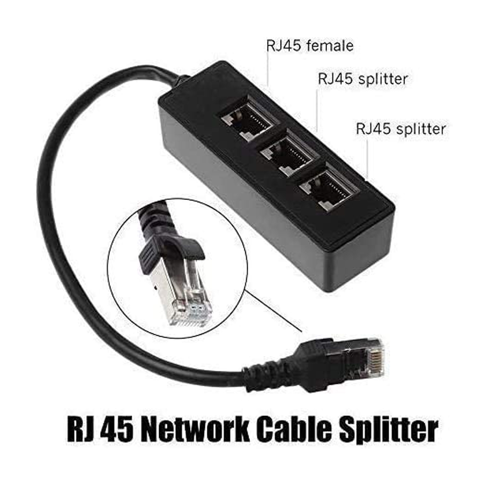 3 in 1 rj45 splitter lan ethernet netværk rj45 st... – Grandado
