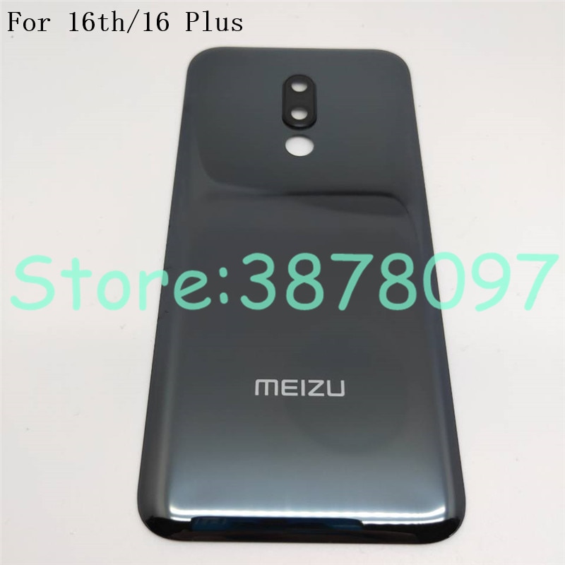 Original Glass For Meizu 16 16th Glass Back Battery Cover Housing Door Rear Case with Camera Fame and Lens