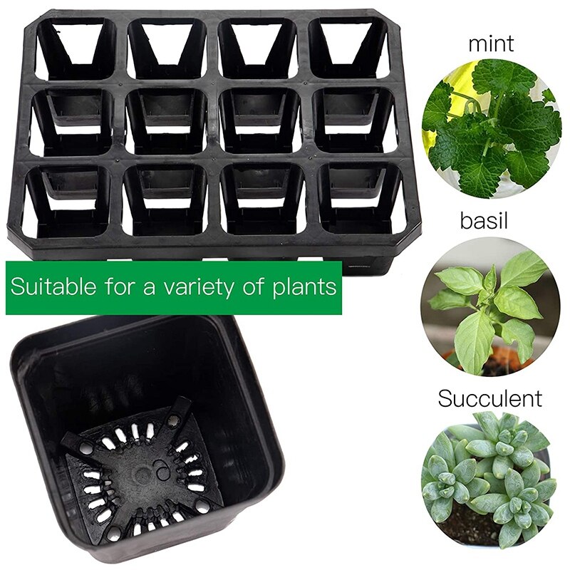 AA99 -4 tace i 50 taca robić sadzonek s-12-jednostka ogród robić przechowywania wody sadzonka i taca robić sadzonek, pojemnik robić rozmnażania roślin