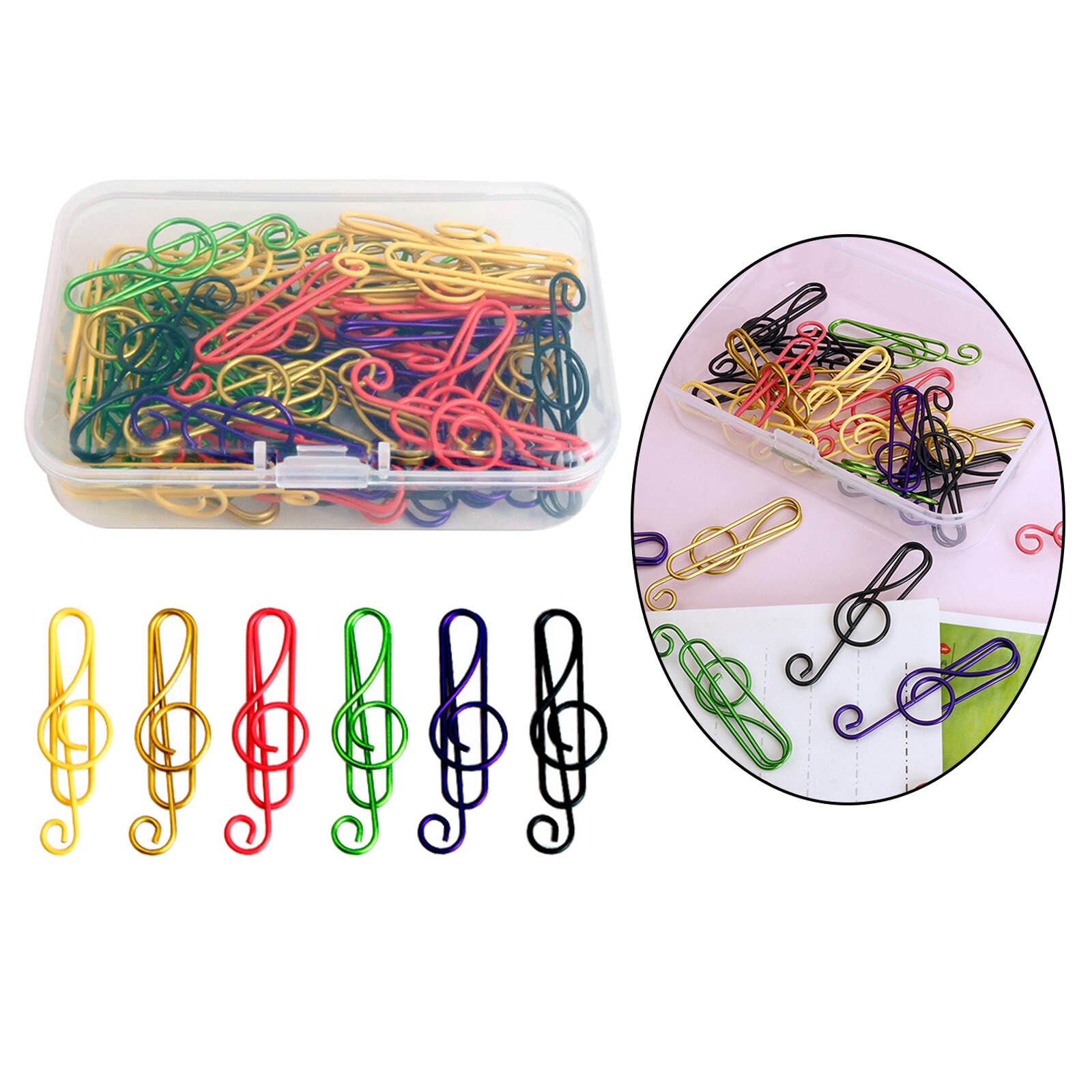 100x Paperclip School Notebook Memo Paperclip Document 40X12Mm Accessoires