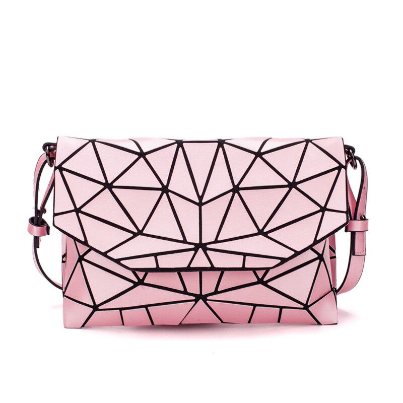 Lichtgevende Schoudertassen Vrouwen Messenger Bag Casual Clutch Avondtassen Geometrische Vouw Over Handtassen Envelop Tas Vrouwen: Pink