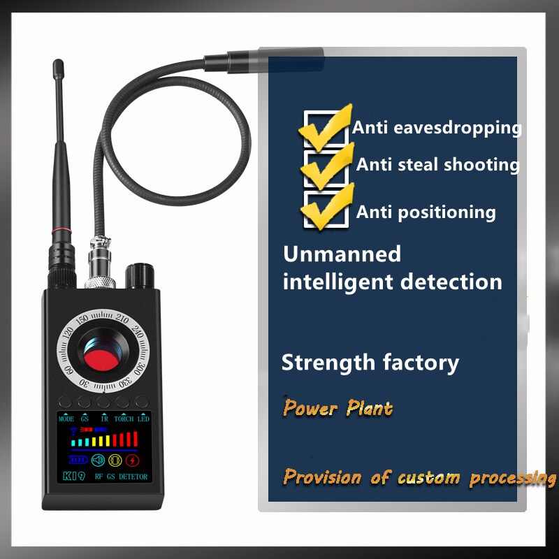 Draagbare K19 Anti-Spy Detector Spy Verborgen Camera Detector 1-8000Mhz Gps Bug Draadloze Signaal Finder Voor home Hotel Auto Beveiliging