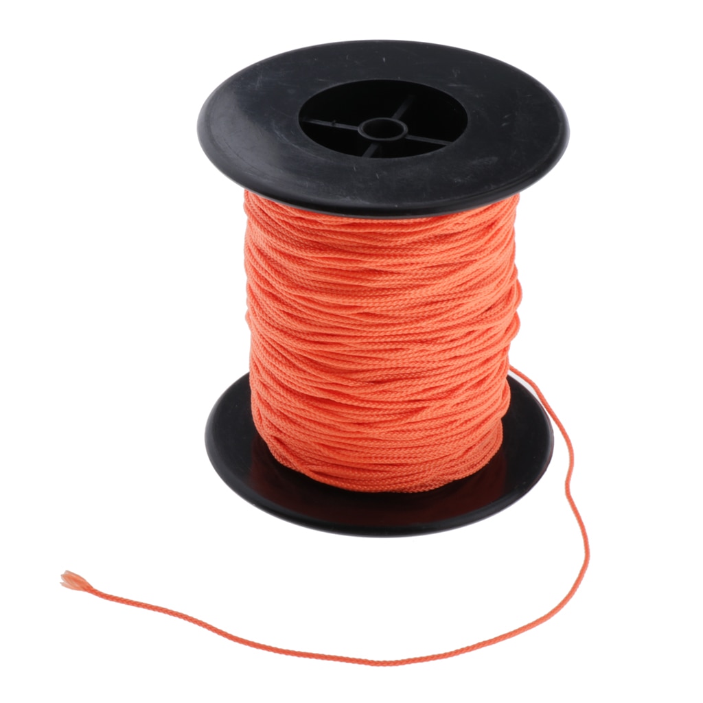 Scuba-dykning rulleline - dykke finger spole line reb streng - stærk og holdbar  - 83m x 2mm -  orange