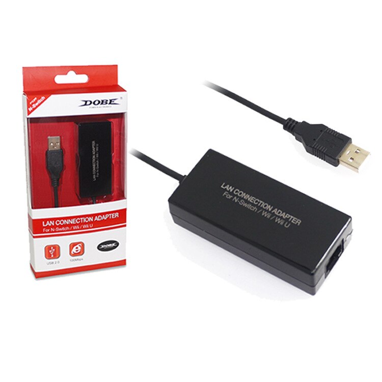 Lan Connection Adapter Wired USB Ethernet Network Card 100Mbps(100M) USB 2.0 for Nintend NS Switch/Wii/Wi iU Console RJ-45 Jack