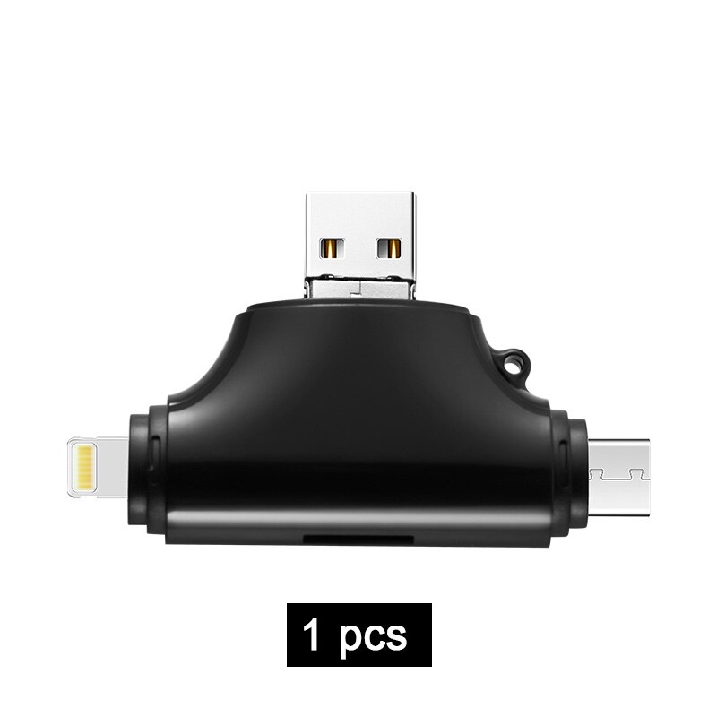 INGELON lecteur carte sd accessoire ordinateur portable card reader USB 3.0 lecteur de carte TF Portable pour iphone ipad ipod chargeur de voiture foudre externe lecteur de carte Micro SD Microsd OTG type c adaptateur: Y26-rocket-1pcs