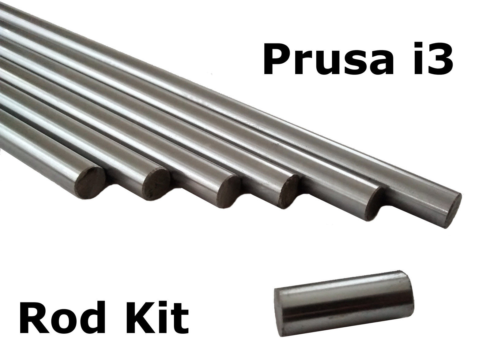 Prusa i3 3D Printer Smooth Rod Kits - 8mm Chrome Steel Smooth Rod L 20mm 320mm 350mm 370mm Linear Shaft Optical Axis - RepRap