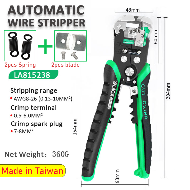 LAOA Automatische draadstriptang Cutter Kabelterminal Krimpen Elektricien Gereedschap: Oranje