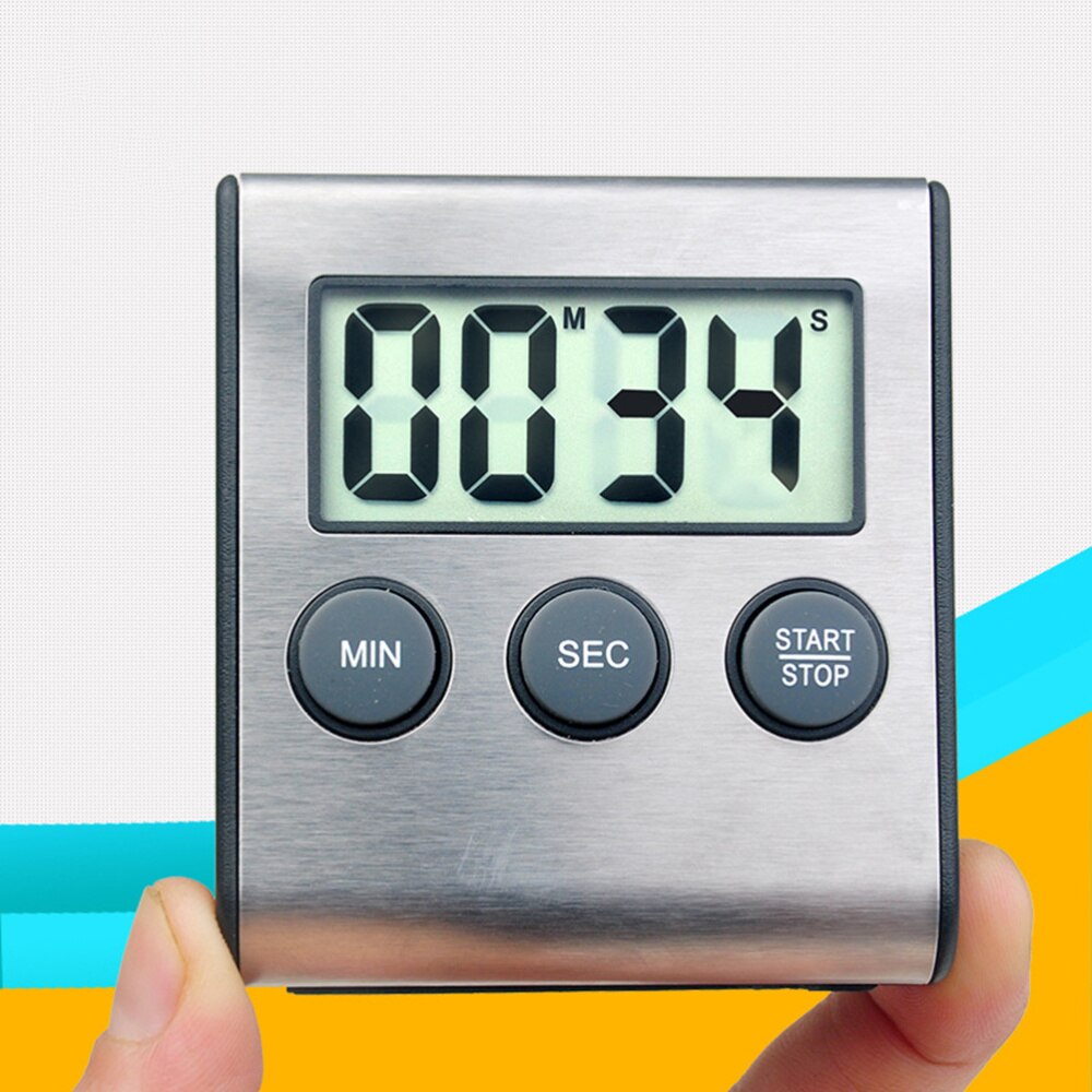 Stainless Steel Digital Kitchen Timer Minute Secon... Grandado