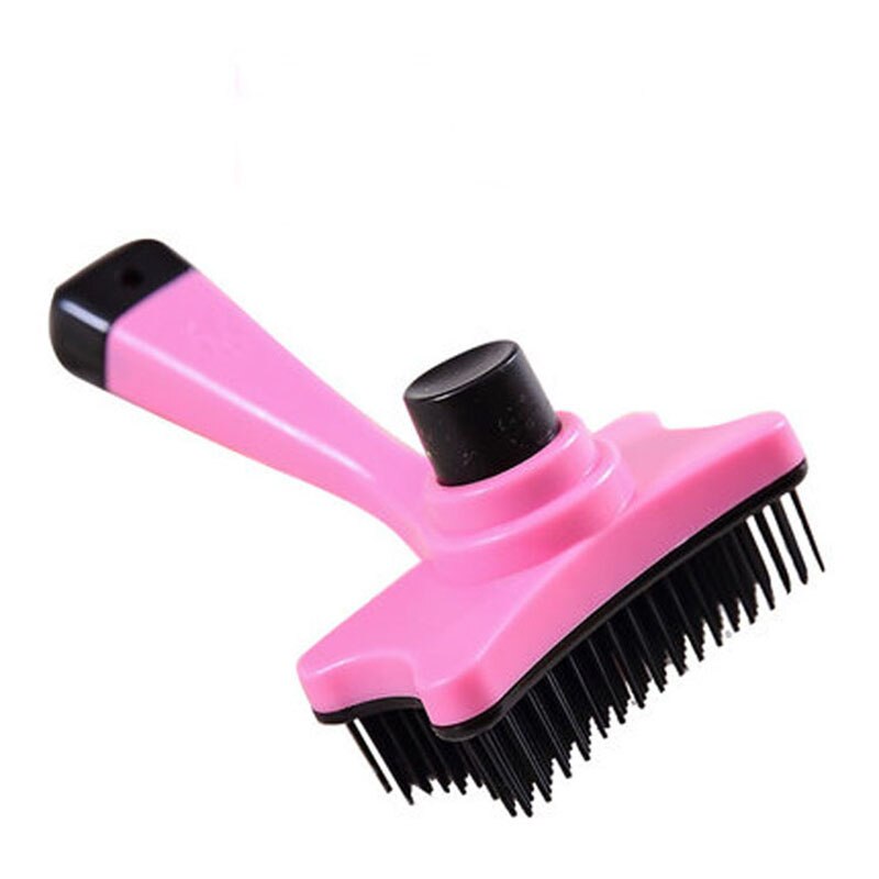 Hond Borstel Hond Grooming Kam Cleaning Tool Haar Remover Borstel Huisdieren Benodigdheden voor Katten Borstel Douche Ontharing Kam voor Honden: Pink