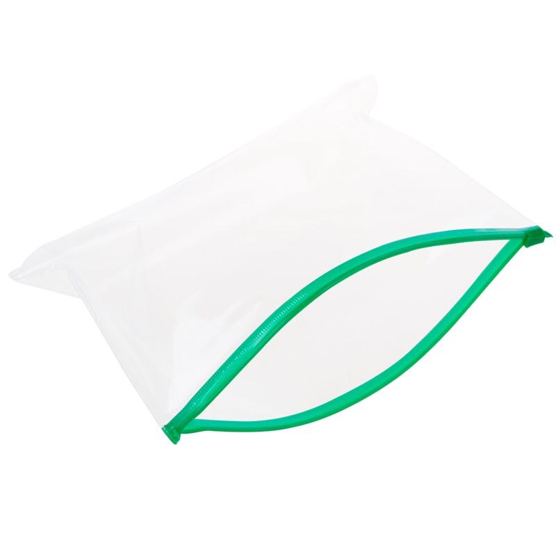 20 Pcs Green Clear Size A5 Paper Slider Zipper Closure Closure Folders Files Bags
