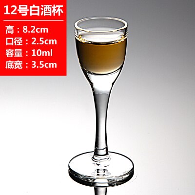 1PCS Mug Crystal Cup Shot Toughened Glass Cup High Spirits White Wine glasses Drinking Thick Bottom Liquor whisky: 12