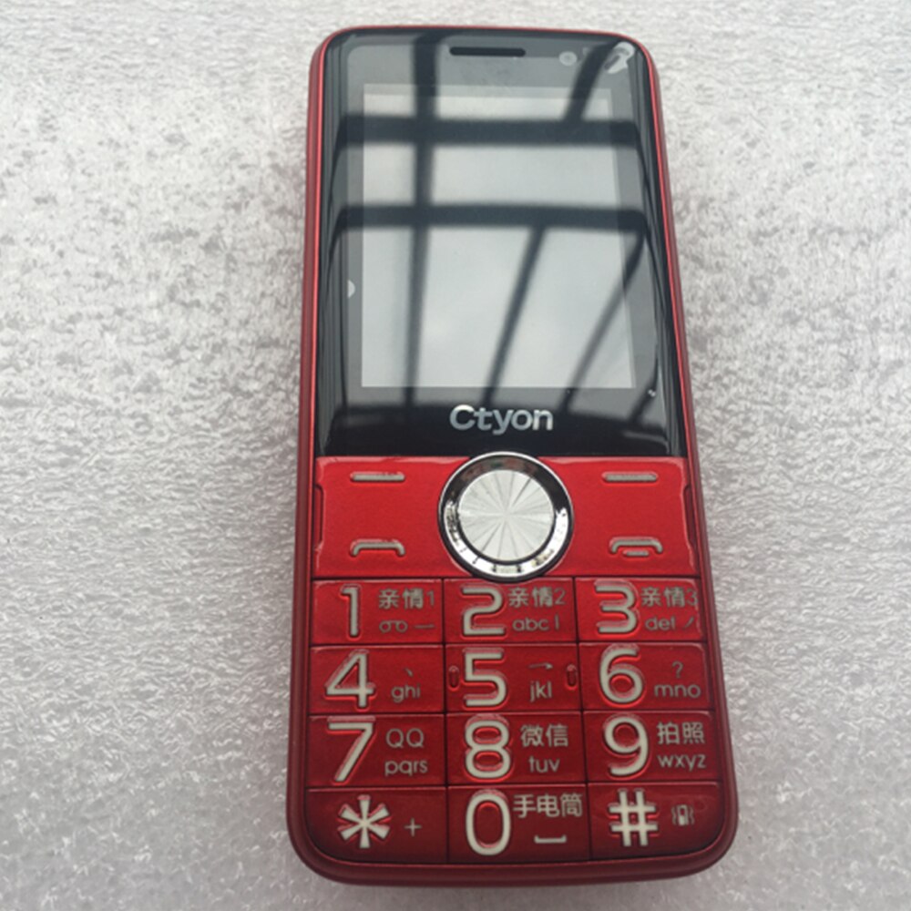 CT07 Elderly 4G LTE SmartPhone 512MB RAM 4GB ROM 2.4" Push Button MTK6737M Quad Android 6.0 0.3MP WIFI GPS Mobile Phone: CT07 ADD 64GB TF / Red