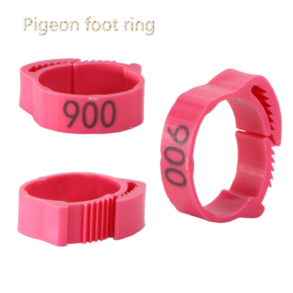 25/100 pcs Number Pigeon Leg Poultry Dove Bird Parrot Clip Rings Band Foot Ring Pigeon Supplies: Pink N 25pcs