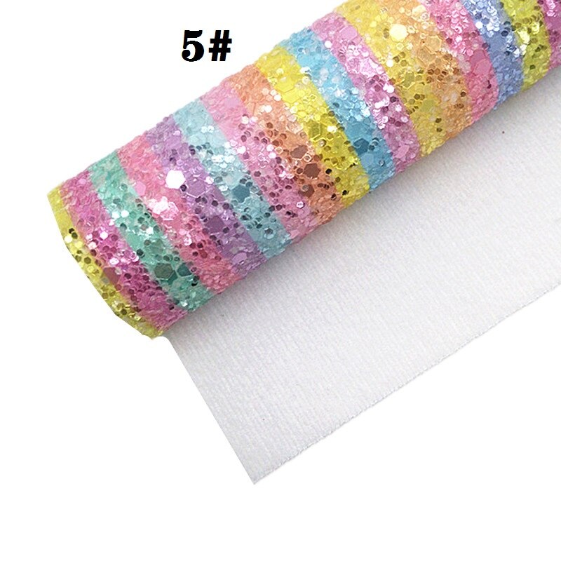 Sateenkaari raidat paksu glitter vinyyli kangas arkki huopa tausta synteettinen nahka tekovinyyli tee itse  a4 koko  r409a: 5-30 x 134cm
