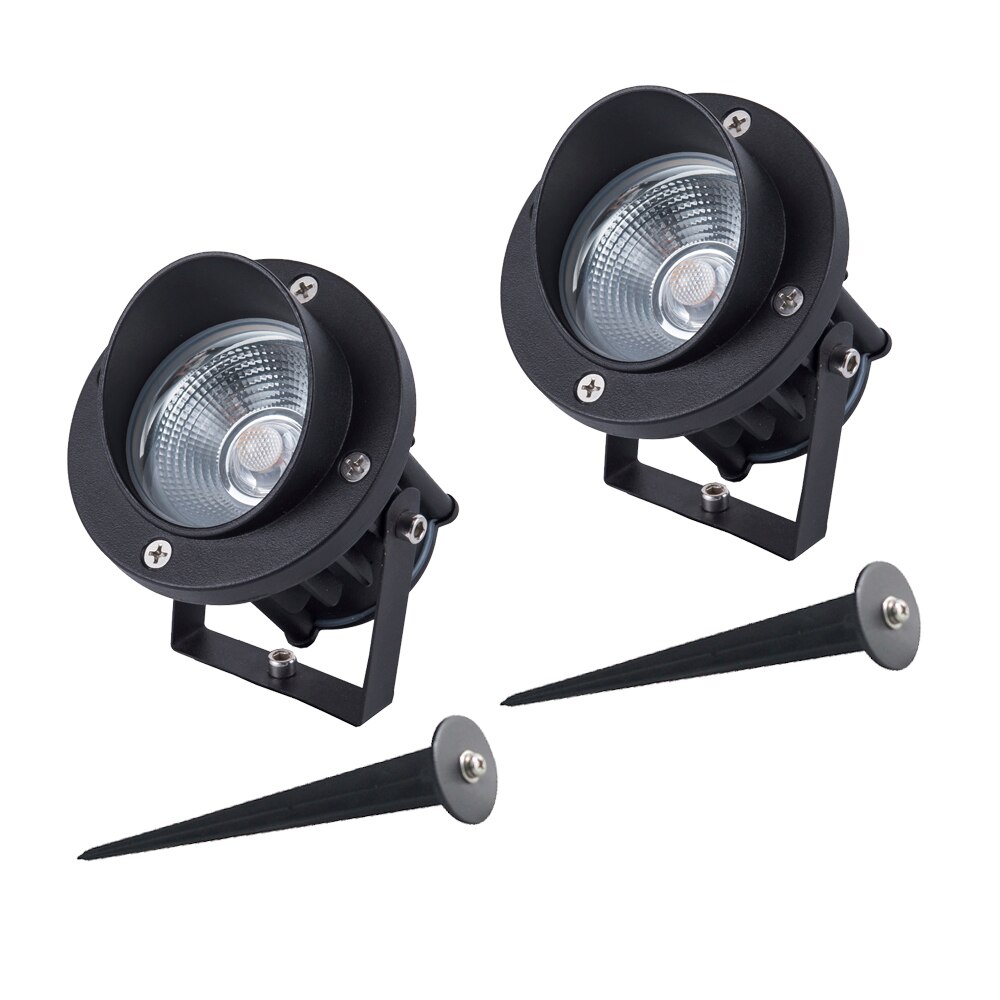 IP67 Outdoor inground COB 5W LED Landscape Lighting Outdoor Flood lights Spike Spotlight 110v 220v Garden lamp IP65