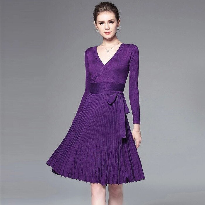 Vestidos de maternidad sexys con cuello en V, ropa de embarazo hasta la rodilla, ropa de maternidad, 6MDS075