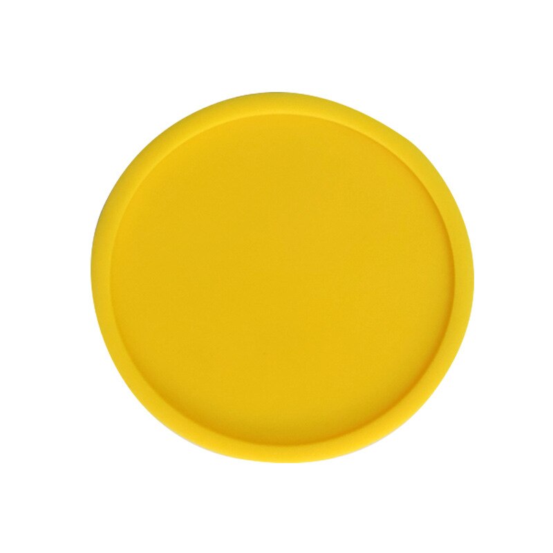 Silicone Black Drink Coasters Set of 8 Non-slip Round Soft Cup Coasters, Perfect for Bar and House, Durable Easy to Clean Black: 8pcs yellow