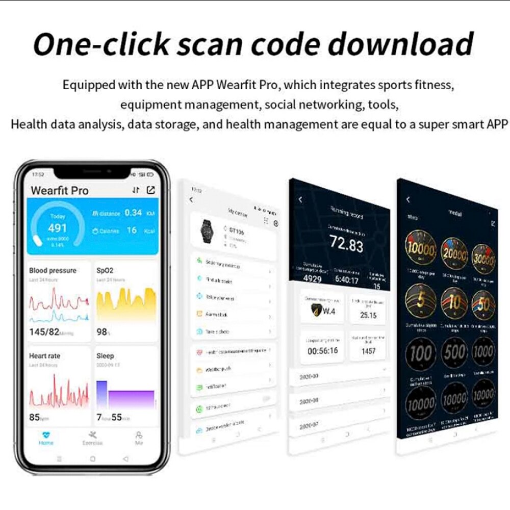 Smart Horloge Smartwatch HW16 Call Bluetooth Hartslagmeter Bloeddruk Sport