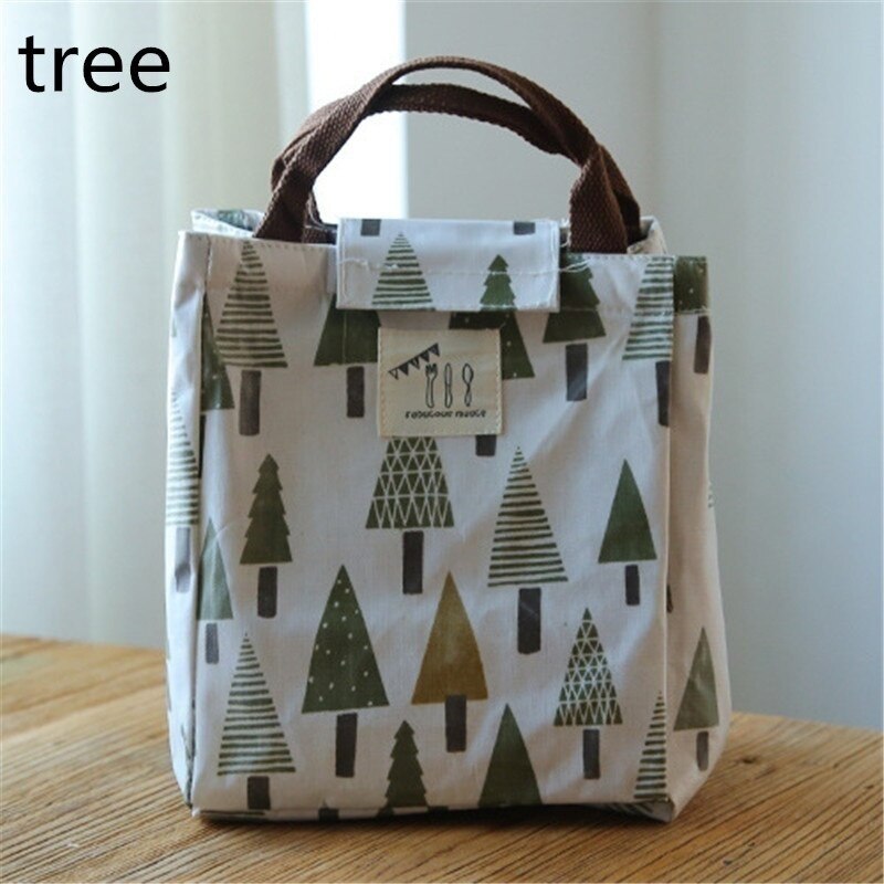 Sac de pique-nique de bande dessinée sac à déjeuner isotherme Bento alimentaire poche de pique-nique déjeuner en plein air conteneur toile sacs de maman pour les femmes enfants: Tree