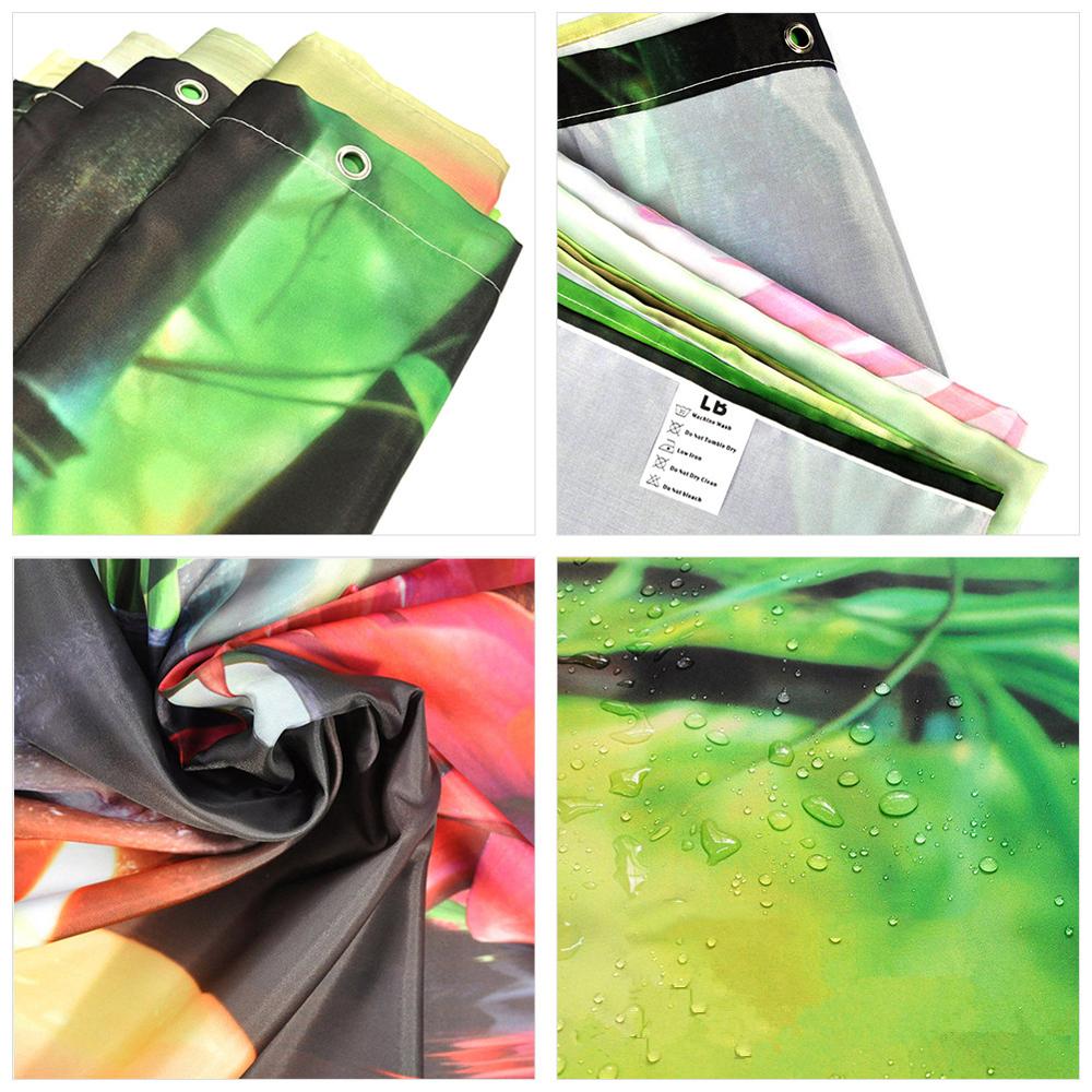 Paaseieren Bunny Douchegordijn Antislip Tapijten Waterdicht Polyester Bad Gordijn Lente Landschap Weide Bloem Badkamer Gordijnen