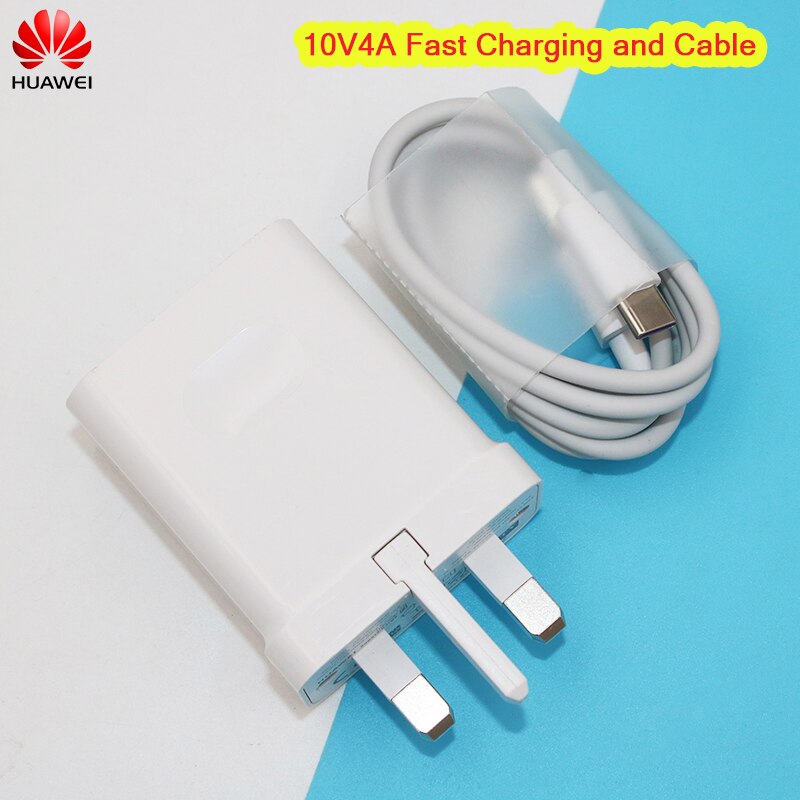 Originele Huaiwei Uk Plug Charger Quick Muur Mobiele Adapter 100Cm Type C Kabel Voor Huawei P40 P30 P20 Pro nova 7 6 Honor 9X V10