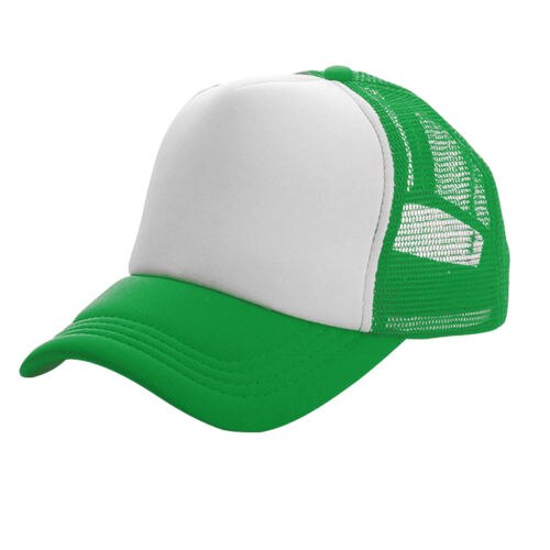 Summer Patchwork Men's Baseball Cap Mesh Caps Women Hat Casual Hip-Hop Baseball Golf Adjustable Women's Cap: green white