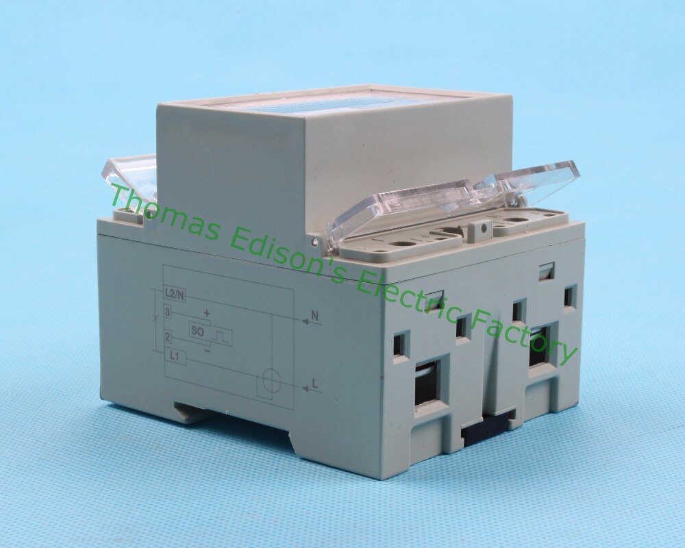 Din rail single phase KWH meter energy meter analog WATT hour meter step motor impulse register display 220V 10(40)A 50HZ