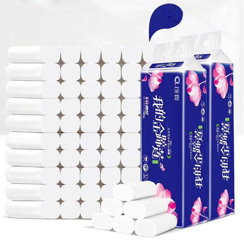 10 rollos de toallas de papel para manos, papel higiénico, rollo de papel higiénico, servilleta para elementos esenciales de la vida, toallas de papel para el Hogar, baño