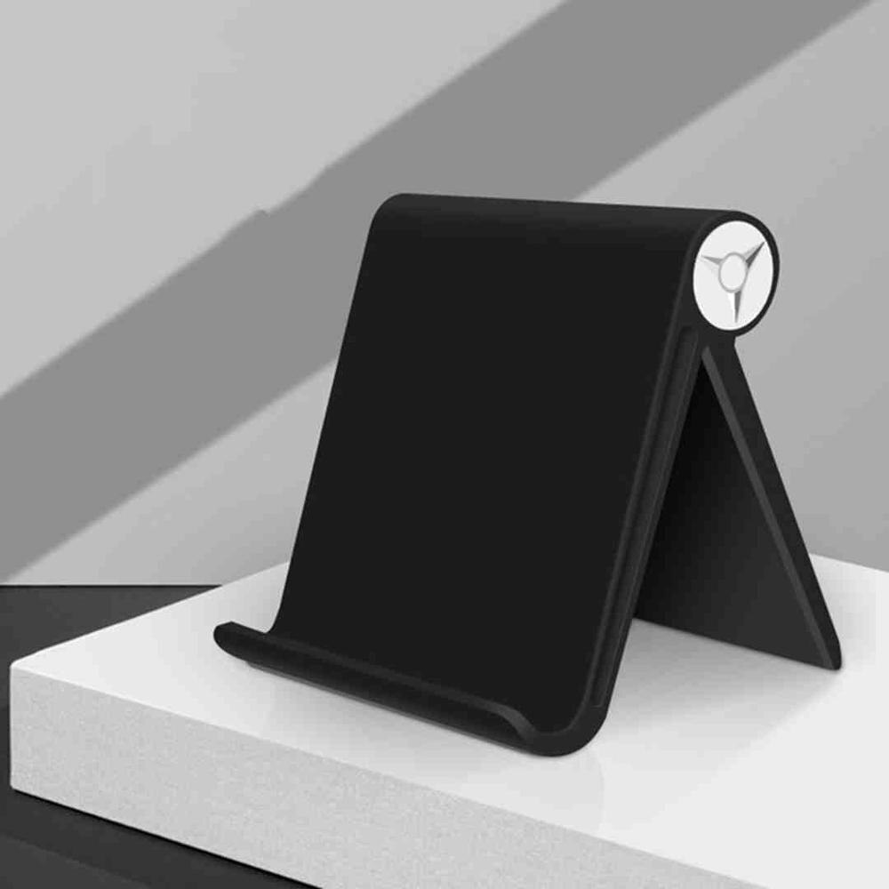 Tablet Holder Stand Voor Ipad Kindle Opvouwbaar Verstelbare Hoek Bureau Telefoon Houder Stand Mount Voor Iphone Samsung S10: Black