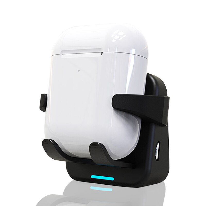 QI Wireless Charger Car Air Vent Charging Stand for Apple Airpods Air Pods 1 2 Airdots Earphone Quicharge Induction Dock Bracket