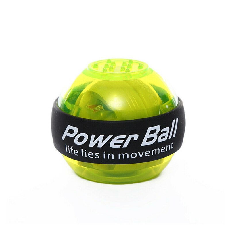 Led håndled bold træner gyroskop forstærker gyro kraft bold arm træner powerball træningsmaskine gym fitnessudstyr: Grøn