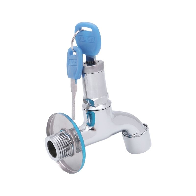Anti-theft Sink Faucet With Lock Key Single Handle Lockable Household Washing Water Tap Outdoor