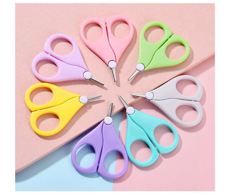 Nail Care Baby nail clipper short mouth nail clipper baby nail clipper safety care round head scissors Nail Care: 1 PC Purple